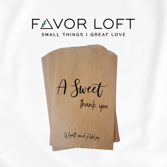 "A Sweet Thank You" Favor Bags