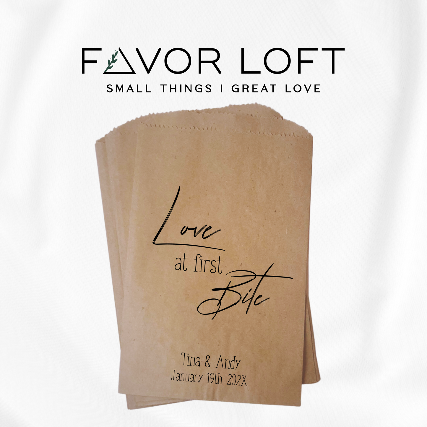 Love at First Bite Guest Favor Bags