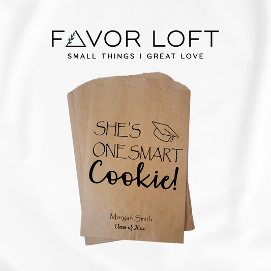 "She's One Smart Cookie" Graduation Favor Bag