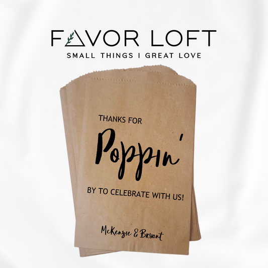 Thanks for Poppin' by to Celebrate! Popcorn Bags